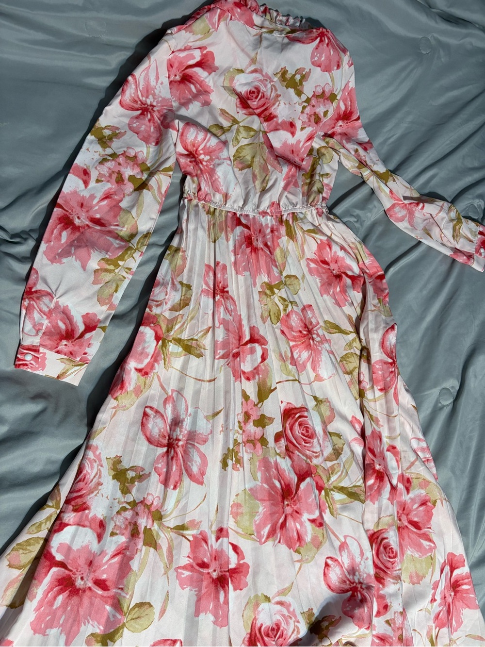 Lightweight floral full length dress
